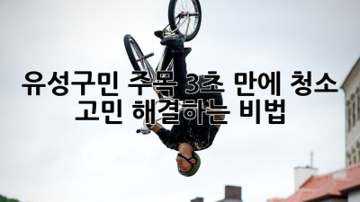 ✨ 유성구민 주목! 3초 만에 청소 고민 해결하는 비법 🧹